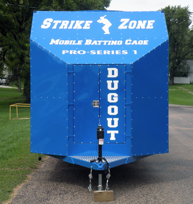 Softball or baseball batting cage fonrt view
